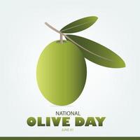 Vektor Illustration von National Olive Tag. einfach und elegant Design