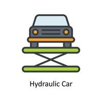 hydraulisch Auto Vektor füllen Gliederung Symbole. einfach Lager Illustration Lager