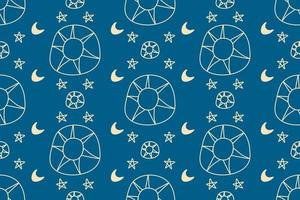 modern retro Jahrgang nahtlos Muster Vektor Illustration Design zum Stoff Textil- und Innere