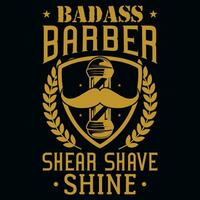 barberare tshirt design vektor