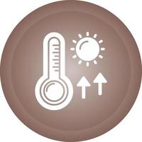 Vektorsymbol für hohe Temperaturen vektor