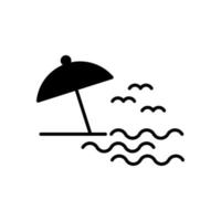 Semester vektor ikon. strand illustration tecken. avslappning symbol. hav logotyp.