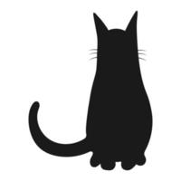 svart katt silhuett vektor