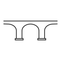 bro ikon vektor uppsättning. arkitektur illustration tecken samling. konstruktion symbol eller logotyp.