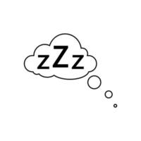 zzz Symbol Vektor. Schlafen Illustration unterzeichnen. entspannen Symbol oder Logo. vektor