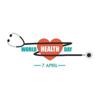 Der Weltgesundheitstag ist ein weltweiter Tag des Gesundheitsbewusstseins, der jedes Jahr am 7. April begangen wird. Vektor-Illustration-Design vektor
