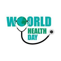 World Health Day är en global hälsomedvetenhetsdag som firas varje år den 7 april. vektor illustration design