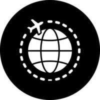 International Flug Vektor Symbol Stil