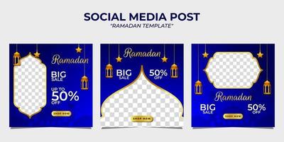 Ramadan Verkauf Social Media Post Vorlage vektor