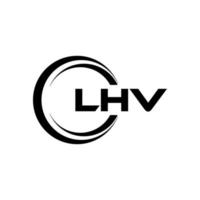 lhv brev logotyp design i illustration. vektor logotyp, kalligrafi mönster för logotyp, affisch, inbjudan, etc.