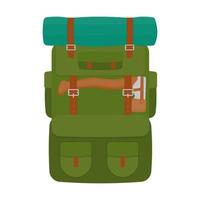 en resenärer vandring ryggsäck. turist ryggsäck för vandring, camping Utrustning för äventyr. vektor illustration i de platt stil. isolerat på en vit bakgrund.