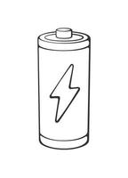 laddning energi status av elektrisk enhet ackumulator. översikt ikon. vektor illustration. tömma avgift nivå batteri indikator med blixt- tecken. kraft teknologi. isolerat vit bakgrund