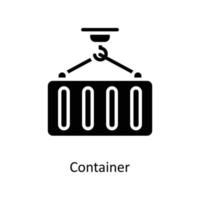 Container Vektor solide Symbole. einfach Lager Illustration Lager