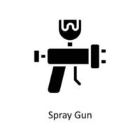 spray pistol vektor fast ikoner. enkel stock illustration stock