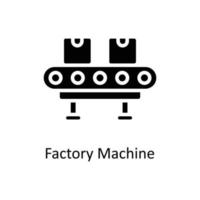 Fabrik Maschine Vektor solide Symbole. einfach Lager Illustration Lager