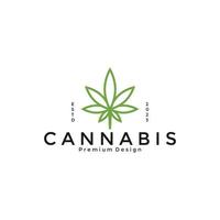 Jahrgang Cannabis Logo Design elegant und Inspiration vektor