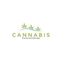 Illustration Vektor Cannabis Fluss Logo