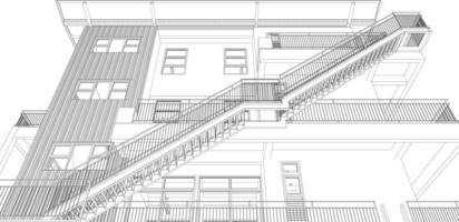 3D-Darstellung des Bauvorhabens vektor