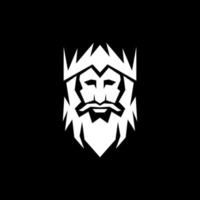Zeus Gesicht geometrisch modern Logo vektor