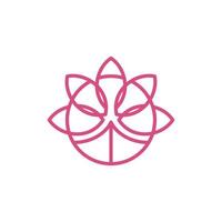Kreis Blume Schönheit Linie einfach Logo vektor