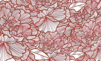 vektor konst deco lyx blomma linje mönster
