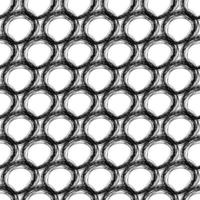 nahtloses muster mit schwarzer skizze handgezeichneter bleistiftkritzel-ellipsenform auf weißem hintergrund. abstrakte Grunge-Textur. Vektor-Illustration vektor