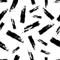 sömlös mönster med mörk hand dragen klottra smeta på vit bakgrund. abstrakt grunge textur. vektor illustration