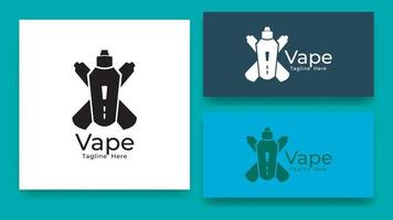 vape uppsättning, e-cigarett logotyp, emblem och bricka isolerat på vit bakgrund. vektor illustration.