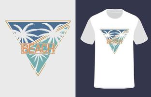 strand t-shirt design. vektor