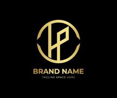 hp kreativ Brief branding Fachmann Logo. Brief Logo zum PS. vektor