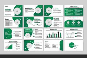 vektor företag powerpoint presentation diabilder mall grön Färg design minimalistisk företag layout mall design