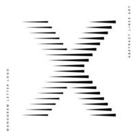 monogram logotyp brev x rader abstrakt modern konst vektor