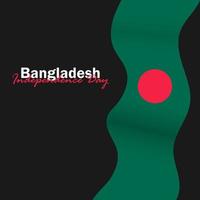 vektor av självständighetsdagen med Bangladesh flaggor.