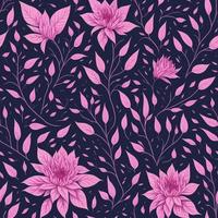 Rosa Blumen- Muster Design vektor