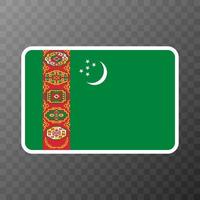 Turkmenistan-Flagge, offizielle Farben und Proportionen. Vektor-Illustration. vektor