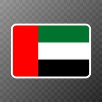 Flagge der Vereinigten Arabischen Emirate, offizielle Farben und Proportionen. Vektor-Illustration. vektor