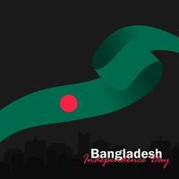 vektor av självständighetsdagen med Bangladesh flaggor.