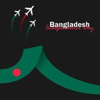 vektor av självständighetsdagen med Bangladesh flaggor.