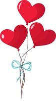 Luftballons im bilden von Herzen. Valentinstag Tag. hoch Qualität Vektor Illustration.