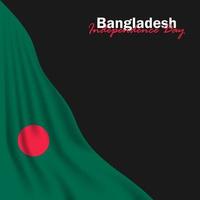 Vektor des Unabhängigkeitstags mit bangladeschischen Flaggen.