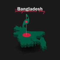 firandet av Bangladeshs nationaldag den 26 mars vektor