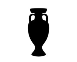 Euro 2024 uefa Trophäe schwarz Symbol europäisch Fußball Finale Design Vektor Illustration