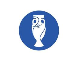 euro 2024 Tyskland trofén logotyp symbol europeisk fotboll slutlig design vektor illustration blå