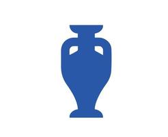 euro 2024 Tyskland trofén logotyp blå symbol europeisk fotboll slutlig design vektor illustration