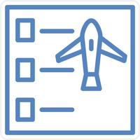 Flug Checkliste Vektor Symbol Stil