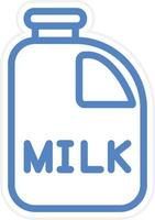 mjölk flaska vektor ikon stil