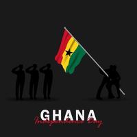 Vektor der Unabhängigkeitstag Ghana Design-Vorlage