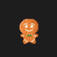 Lebkuchen im Pixel Kunst Stil vektor