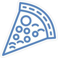 Pizza Scheibe Vektor Symbol Stil