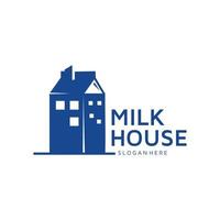 Milch Haus Logo Symbol oder Symbol Vorlage vektor